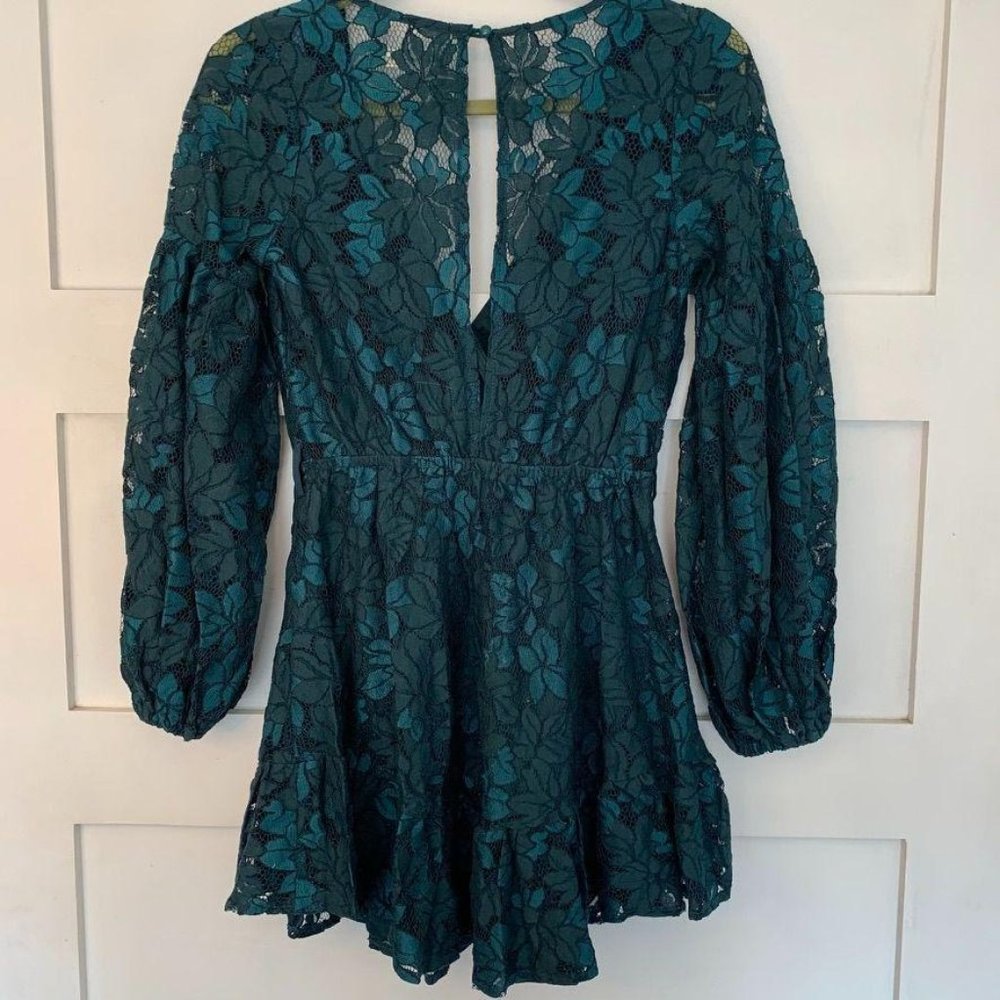 Here Comes the Sun Green Lace Mini Dress - Picture 7 of 9